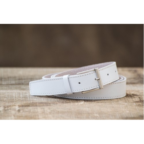 CEINTURE CUIR BLANC | La classique